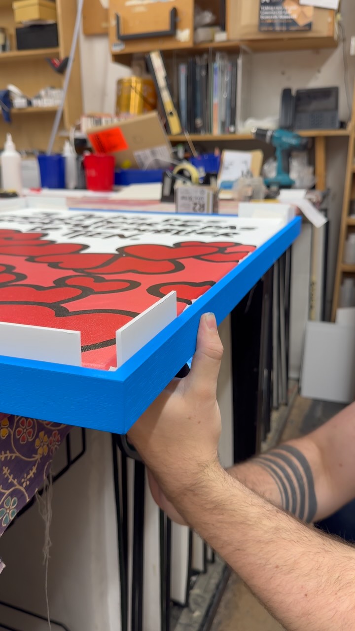 Our client wanted a matching blue to go with some other frames that we did earlier in the week. This is one of our signature tray frame profiles, with a hand painted finish and a custom mix of electric blue applied, we hope you like seeing our process.
If you have any questions or inquiries, please don’t hesitate to ask, we are always happy to help.
#framing #bespoke #london #nottinghill #coventgarden